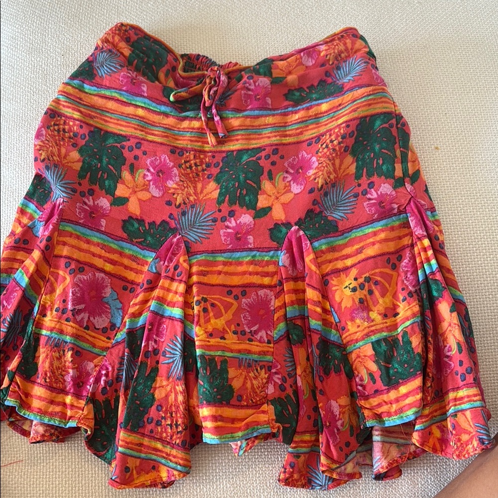 Chelsea & Violet Red Pink Mini Fit and Flare Skirt
